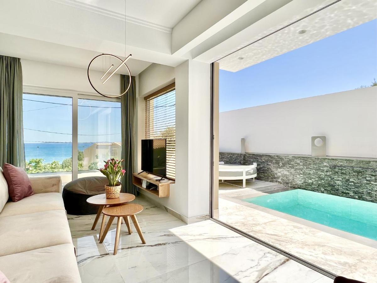 Luxury Villa Barbati Sun With Private Pool By Dadovillas Екстер'єр фото